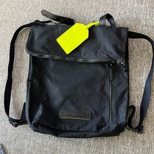 TIMBUK2 Convertible Backpack/Tote-GUC-BLACK NEON YELLOW/olive